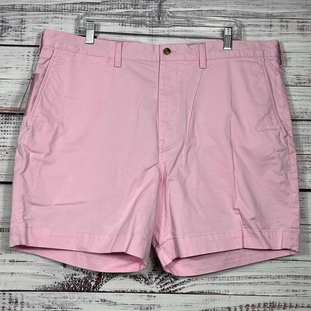 Polo Ralph Lauren Mens Shorts 38 Pink Chino Stretch Classic Fit 6” Preppy NEW